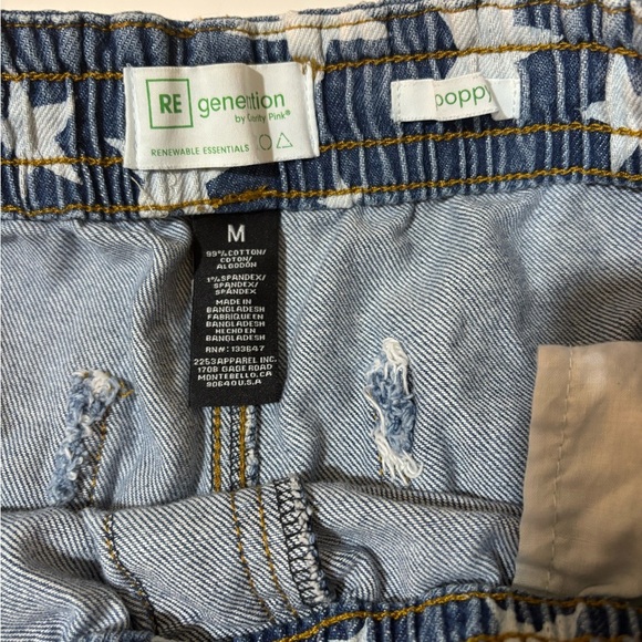 Blue Star-Patterned Women's Shorts - Picture 4 of 8